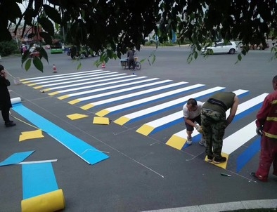 南昌南昌彩色路面标线施工